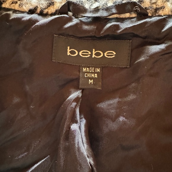 Bebe M Cardigan cropped in grey-white-black wool - Picture 6 of 7